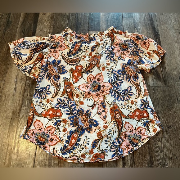 Misa Los Angeles Floral Blouse Top Women’s Size X-Small - Picture 6 of 6
